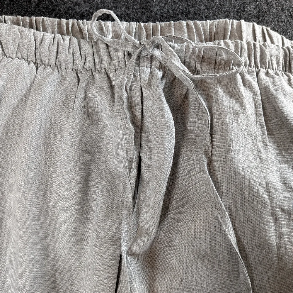 Zara Light Gray Linen pants - Picture 5 of 10
